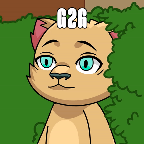 A Cartoon Cat With The Number 626 On Its Face GIF
