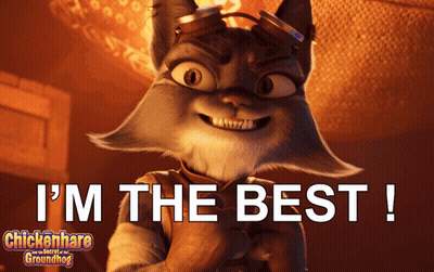 A Cartoon Cat With The Words I 'M The Best GIF