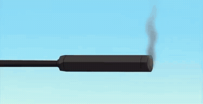 A Cartoon Character Aiming A Sniper Rifle With A Scope GIF