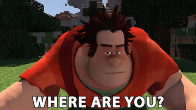 A Cartoon Character Asking Where Are You In A Video Game GIF
