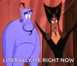 A Cartoon Character From Aladdin Is Standing Next To A Cartoon Character From Jafar . GIF