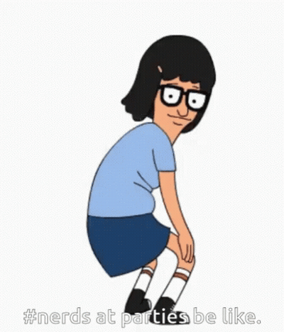 A Cartoon Character From Bob 'S Burgers Is Kneeling Down GIF