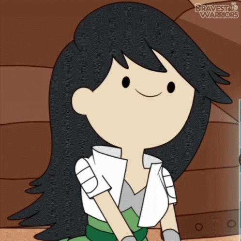 A Cartoon Character From Bravest Warriors Is Smiling And Wearing A White Jacket GIF