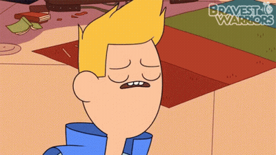 A Cartoon Character From Bravest Warriors Making A Face GIF