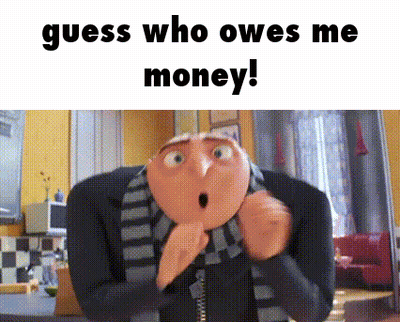 A Cartoon Character From Despicable Me Is Sitting In A Chair And Looking Surprised . GIF