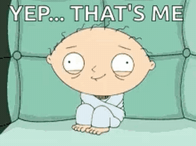 A Cartoon Character From Family Guy Is Sitting On A Couch And Saying Yep That 'S Me GIF