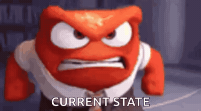 A Cartoon Character From Inside Out Is Making A Funny Face And Saying Current State . GIF