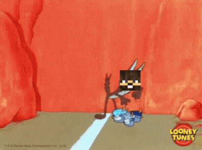 A Cartoon Character From Looney Tunes Is Standing In Front Of A Blue Tunnel GIF