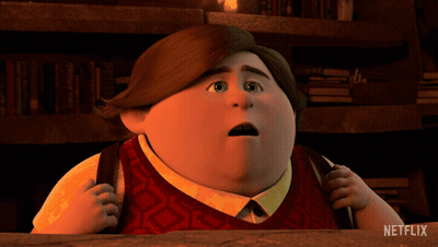 A Cartoon Character From Netflix Is Looking Surprised GIF