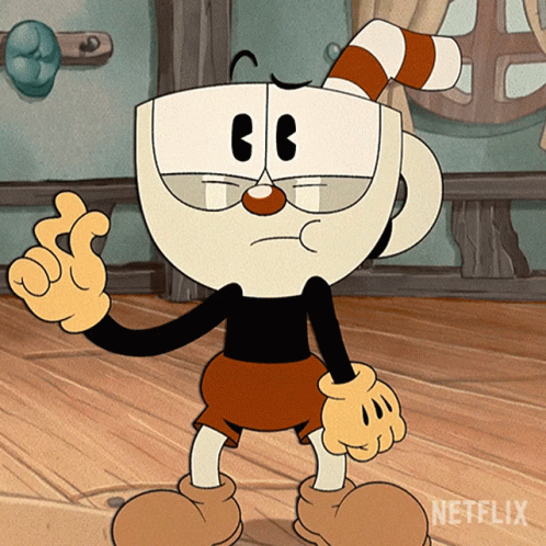 A Cartoon Character From Netflix Stands On A Wood Floor GIF