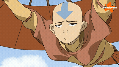 A Cartoon Character From Nickelodeon Is Flying In The Sky GIF