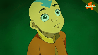 A Cartoon Character From Nickelodeon Looks Up At Something GIF
