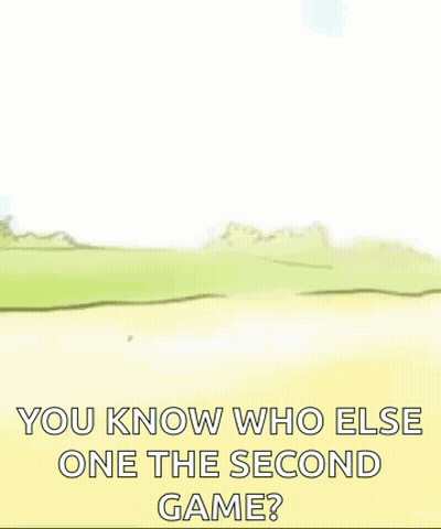A Cartoon Character From Regular Show Is Standing In A Field . GIF