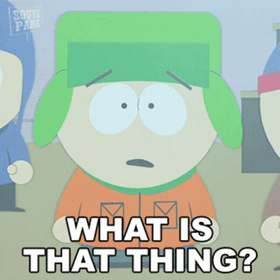 A Cartoon Character From South Park Is Asking What Is That Thing GIF