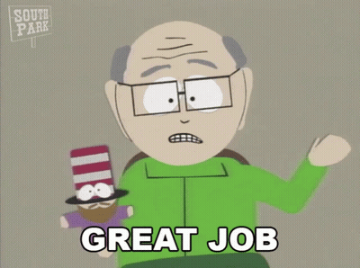 A Cartoon Character From South Park Is Holding A Cat In The Hat GIF