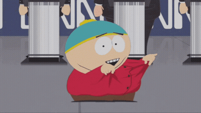 A Cartoon Character From South Park Is Pointing To Something GIF