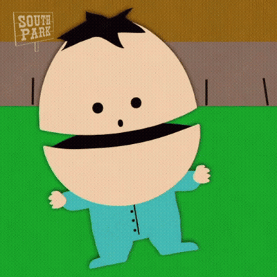A Cartoon Character From South Park Is Standing In Front Of A South Park Sign GIF