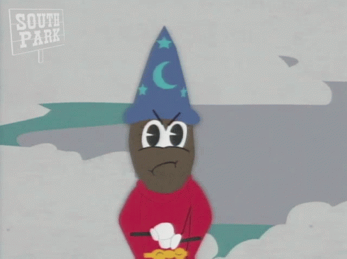 A Cartoon Character From South Park Is Wearing A Blue Hat GIF