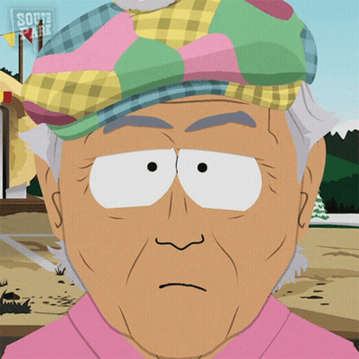 A Cartoon Character From South Park Is Wearing A Colorful Hat And A Pink Shirt GIF