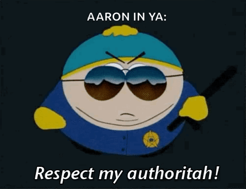 South Park Character Saying Respect My Authority GIF
