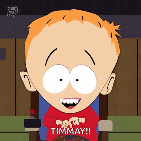 A Cartoon Character From South Park Sits In A Chair GIF