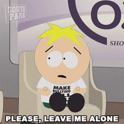 A Cartoon Character From South Park Sitting In A Chair GIF