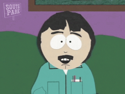 A Cartoon Character From South Park With A Purple Background GIF