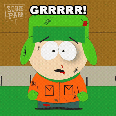 A Cartoon Character From South Park With A Sign That Says South Park GIF