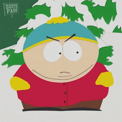 A Cartoon Character From South Park With An Angry Expression On His Face GIF