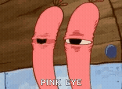 A Cartoon Character From Spongebob Squarepants Has A Pink Eye And Looks Like A Worm . GIF