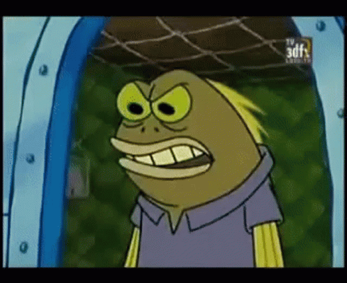 A Cartoon Character From Spongebob Squarepants Is Angry And Looking Out A Window GIF