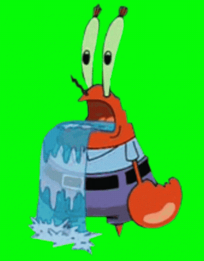 A Cartoon Character From Spongebob Squarepants Is Drinking Water From A Cup . GIF