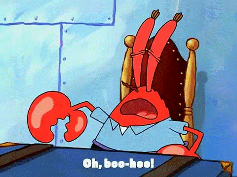 A Cartoon Character From Spongebob Squarepants Is Sitting In A Chair And Yelling . GIF