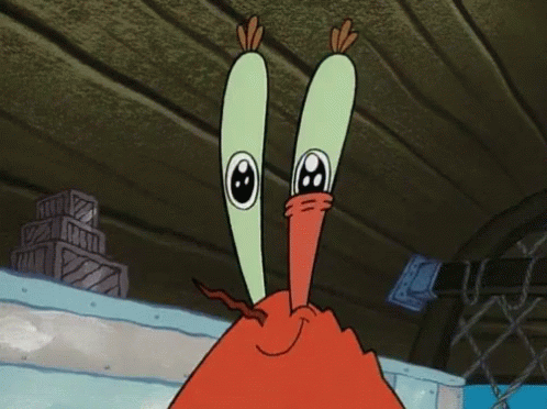A Cartoon Character From Spongebob Squarepants Is Smiling For The Camera GIF
