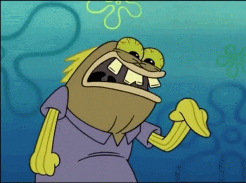 A Cartoon Character From Spongebob Squarepants With A Big Mouth GIF