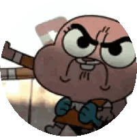 A Cartoon Character From The Amazing World Of Gumball Has An Angry Face . Sticker