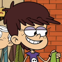 A Cartoon Character From The Loud House Is Smiling And Holding A Green Towel GIF