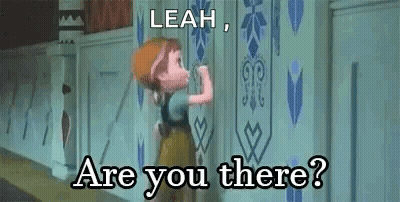 A Cartoon Character From The Movie Frozen Is Standing Next To A Wall And Asking Are You There . GIF