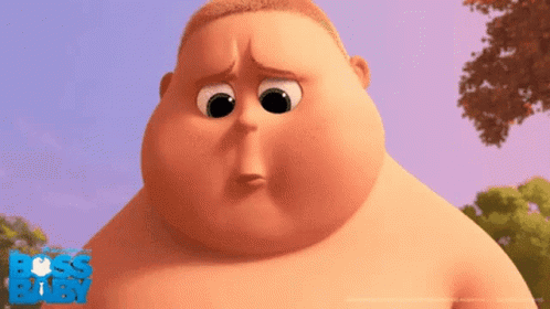 A Cartoon Character From The Movie The Boss Baby With A Sad Look On His Face . GIF