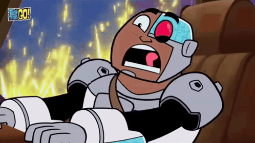 A Cartoon Character From The Teen Titans Go GIF