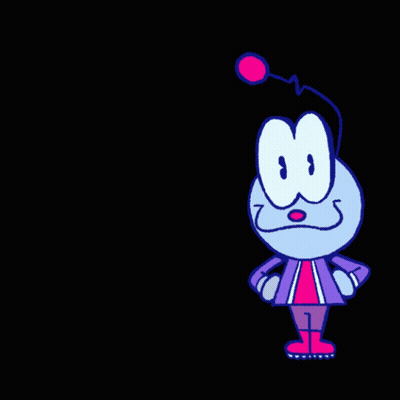 A Cartoon Character Giving A Thumbs Up In Front Of A Sign That Says " Good Game " GIF