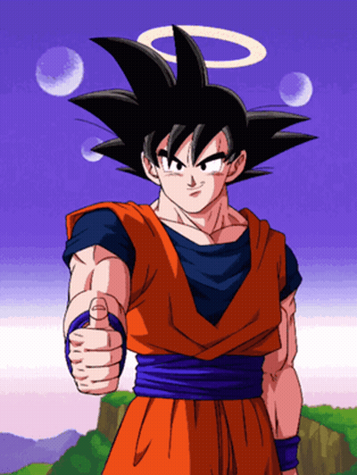 A Cartoon Character Giving A Thumbs Up With An Angel Halo On His Head GIF