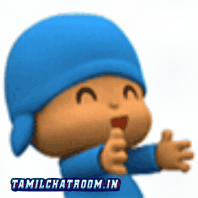 A Cartoon Character Giving A Thumbs Up With Tamilchatroom.in GIF