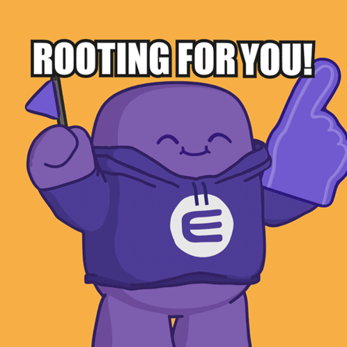 Cartoon Giving Thumbs Up Saying Rooting For You GIF