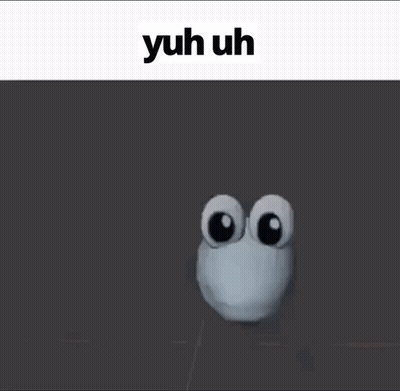A Cartoon Character Giving A Thumbs Up With The Words Yuh Uh Written Above It GIF