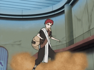 A Cartoon Character Has A Bag On His Back That Says " Naruto " GIF