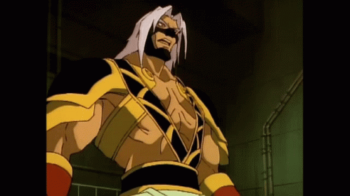 A Cartoon Character Has A Beard And A Mask On GIF