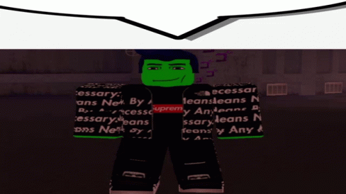 A Cartoon Character Has A Supreme Shirt On GIF