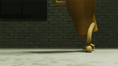 A Cartoon Character Has A Very Long Tail GIF