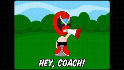 A Cartoon Character Holding A Megaphone With The Words I Was N't Trying To Fade You Below Him GIF